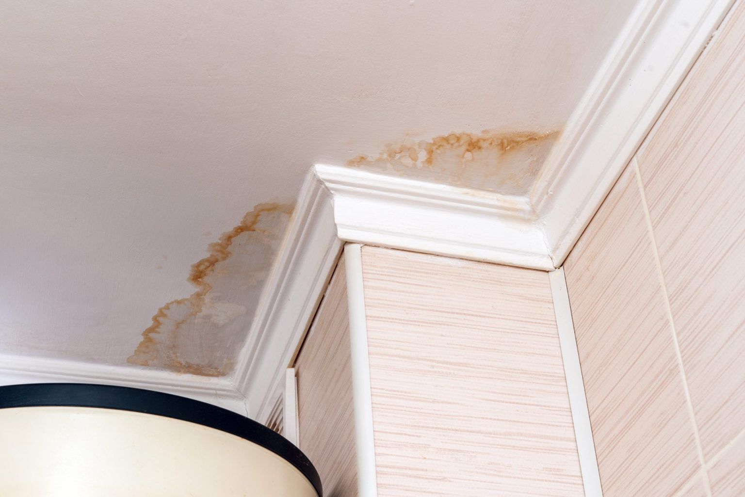 water damage on ceiling