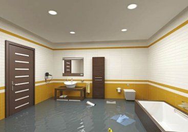 room with water damage